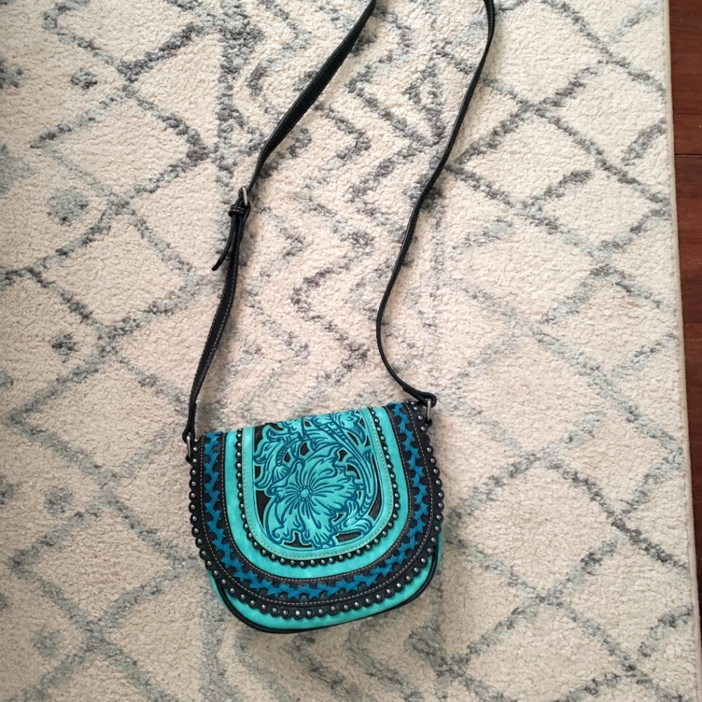 Montana west blue leather purse